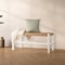 Alaterre Furniture Newport 40in Wood Bench with Handcrafted Woven Rope Seat, White ‎ANNP0450 - alternate 1